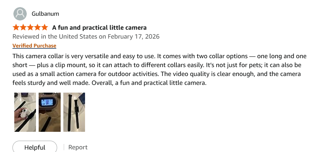 Customer reviews for Pick 1 cat collar camera