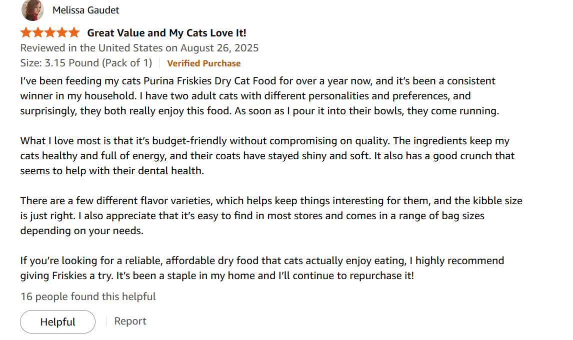 Purina Friskies Gravy customer review
