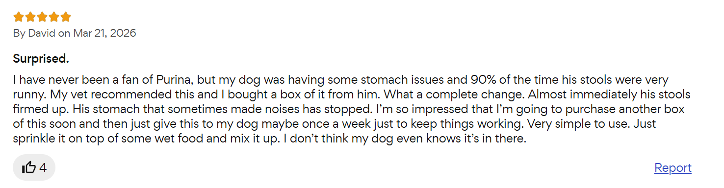 Purina Pro Plan Veterinary Diets customer review